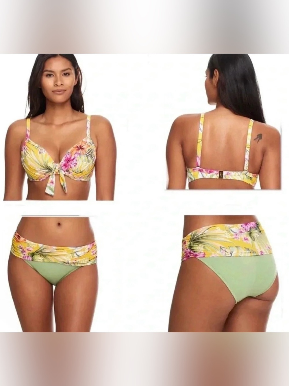 BLEU ROD BEATTIE Paradiso Tie-Front Bikini Top and Bikini Bottom